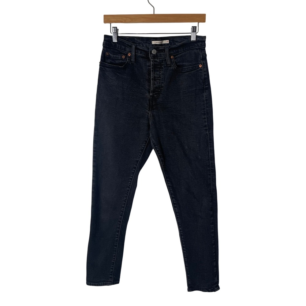 Levi's Wedgie Skinny Jeans Black Button Fly Sz 29 Scene‎ Emo Punk
